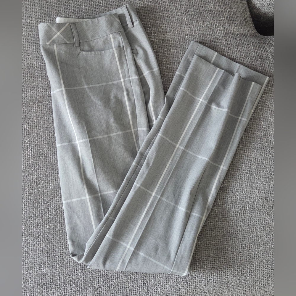 Express Womens Gray Checkered Dress Pants